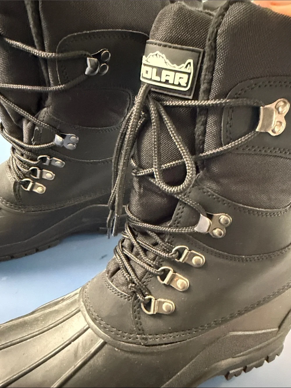 Polar Men's Black Rain & Snow Boots - Waterproof Winter Boots